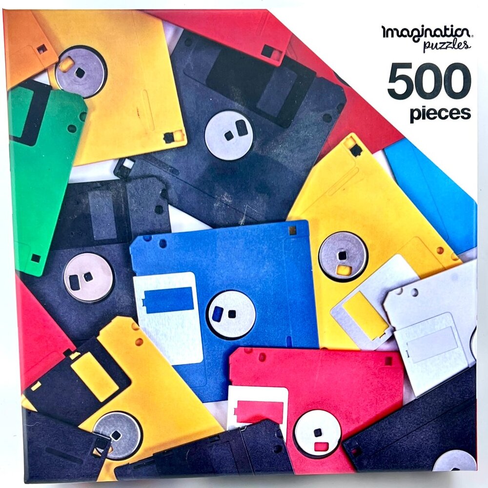 NEW Unopened Imagination Puzzles 500 Pc Puzzle 6775B Floppy Disc Frenzy 21"x15"
